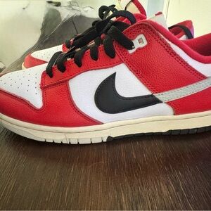 Nike Red and White Low-Top Sneakers